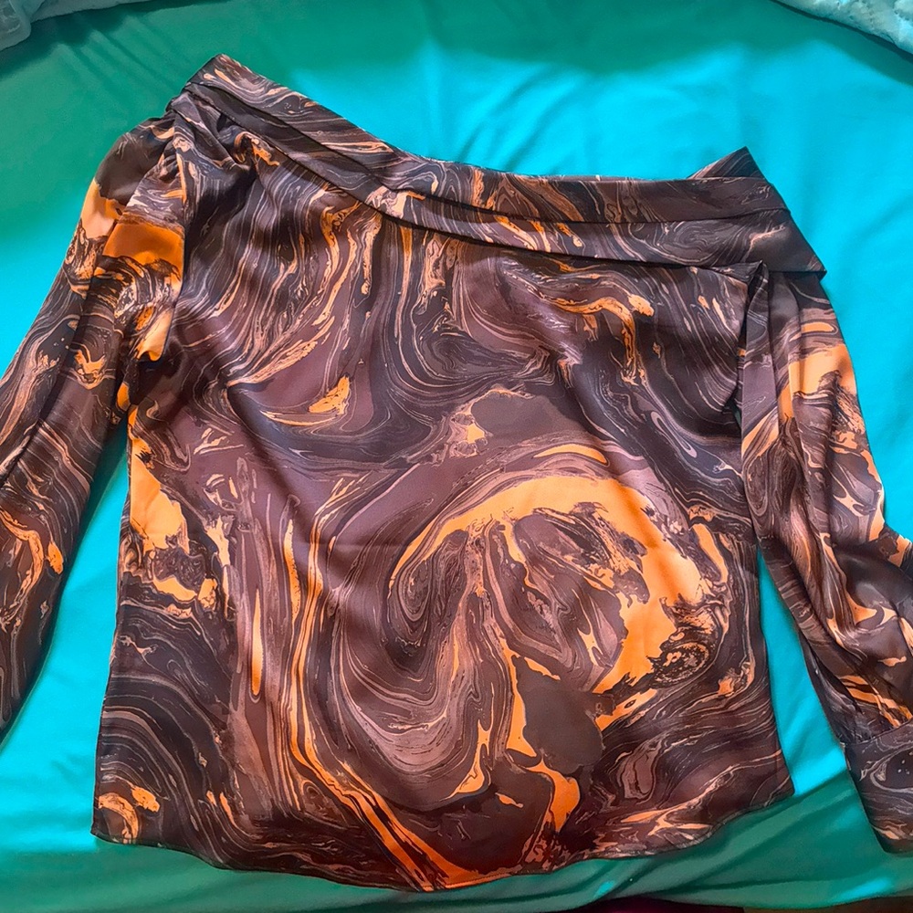 Express Animal Print Satin Top